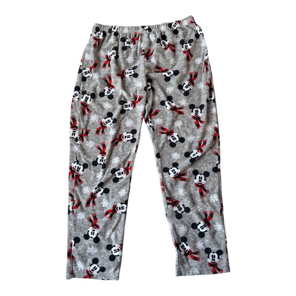 Disney Mickey Mouse Winter Fleece Pajama Pants Unisex XL Holiday Family Matching - Picture 3 of 6